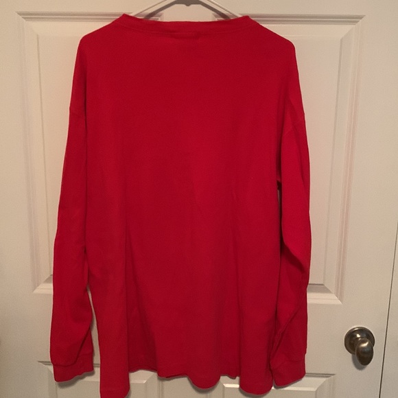 Men’s St. John’s Bay 100% Cotton Red Henley in Regular Size XL (46-48) - Picture 8 of 9